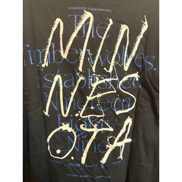 Nike Men's NBA Minnesota Timberwolves Long Sleeve Graphic Tee Black Medium NWT - Picture 6 of 14